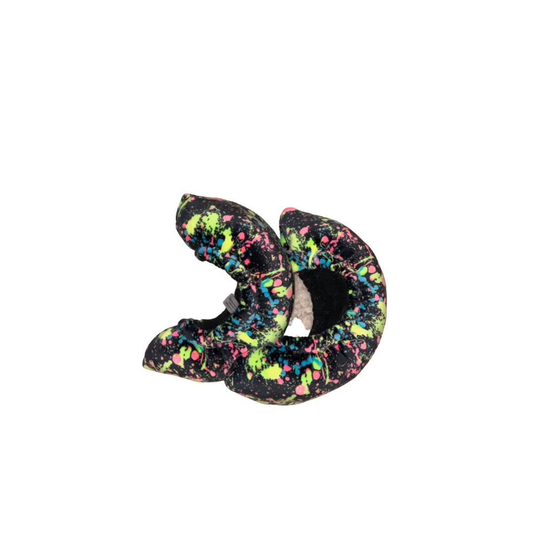 Fuzzy Soakers Fur Skate Blade Covers - Neon Splash - Accessories > Skate Guards and Soakies