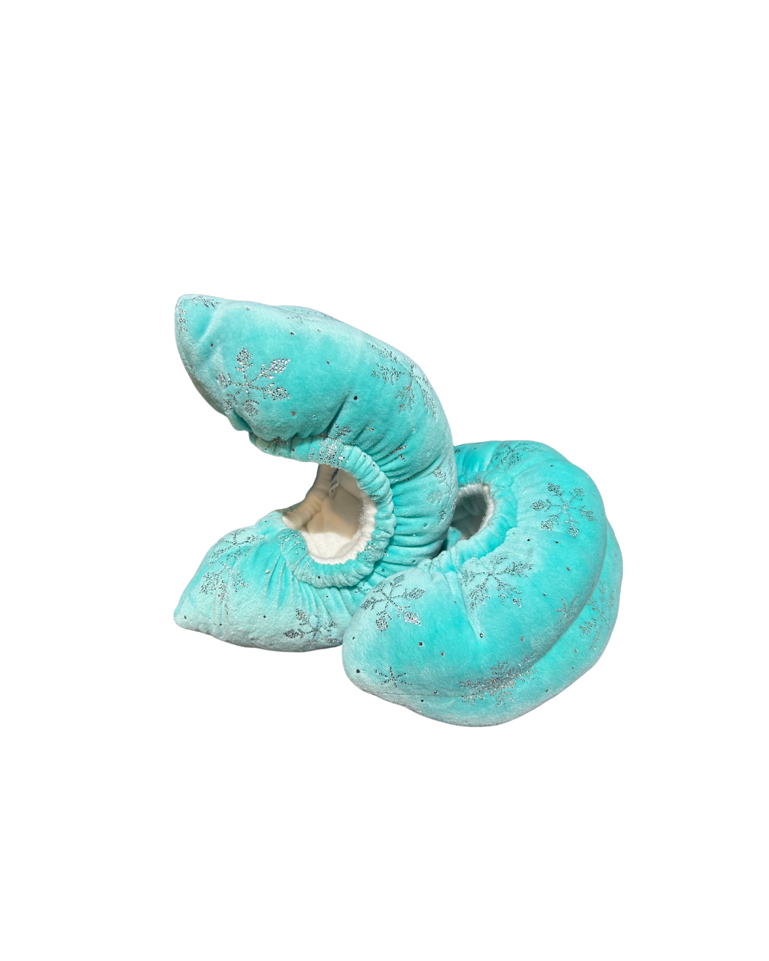 Fuzzy Soakers Fur Skate Blade Covers - Turquoise Snowflake - Accessories > Skate Guards and Soakies