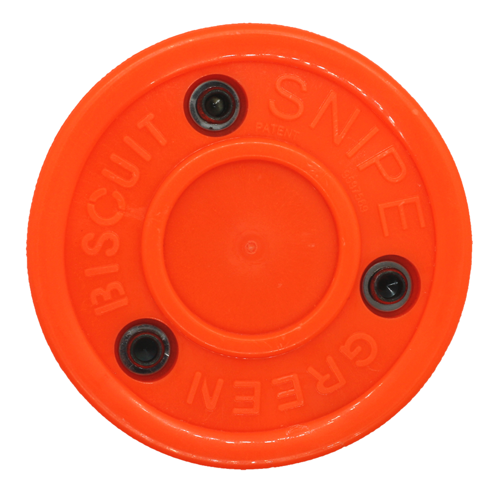 Green Biscuit Off Ice Puck - Orange - Ice Hockey Pucks & Balls