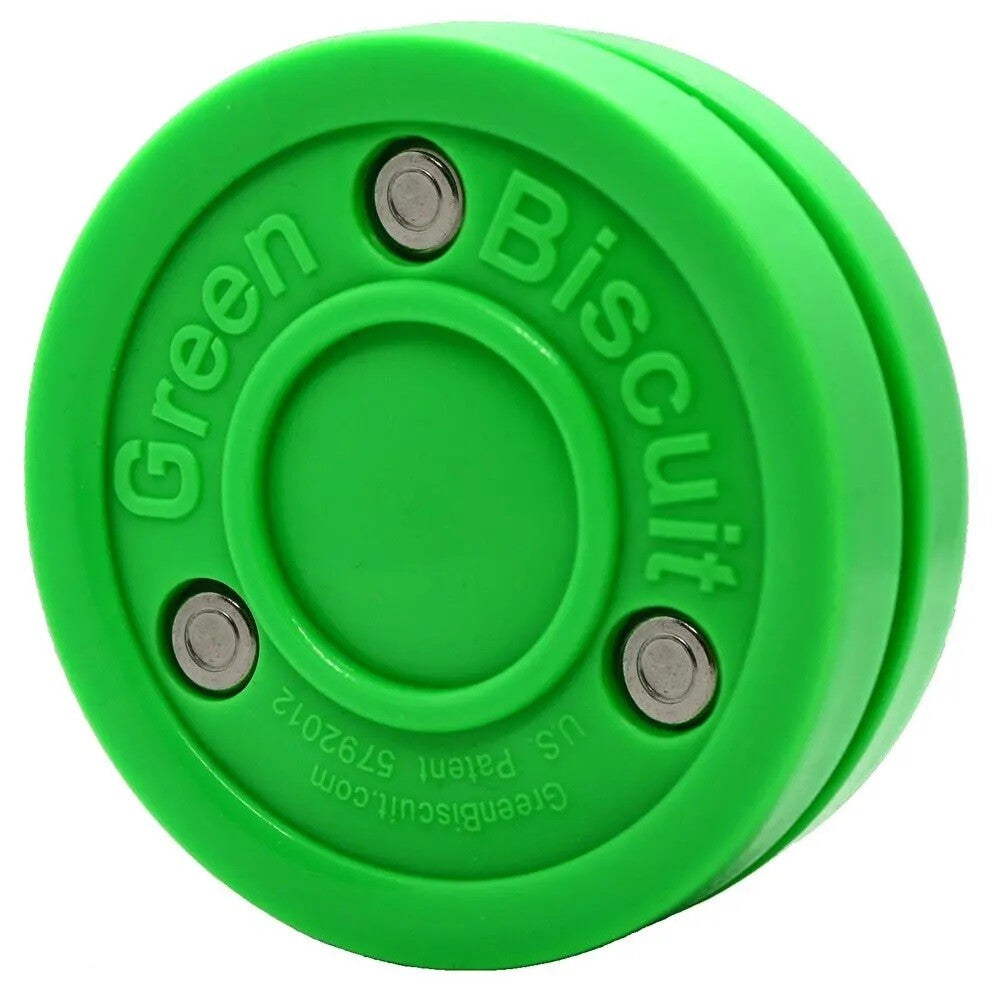 Green Biscuit Off Ice Puck - Green Sauce - Ice Hockey Pucks & Balls