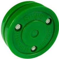 Green Biscuit Off Ice Puck - Green Snipe - Ice Hockey Pucks & Balls