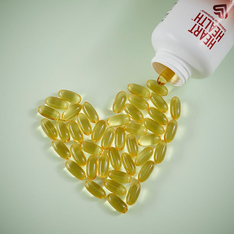 Heart Health™ Essential Omega III Fish Oil with Vitamin E - Water Bottles & Nutrition