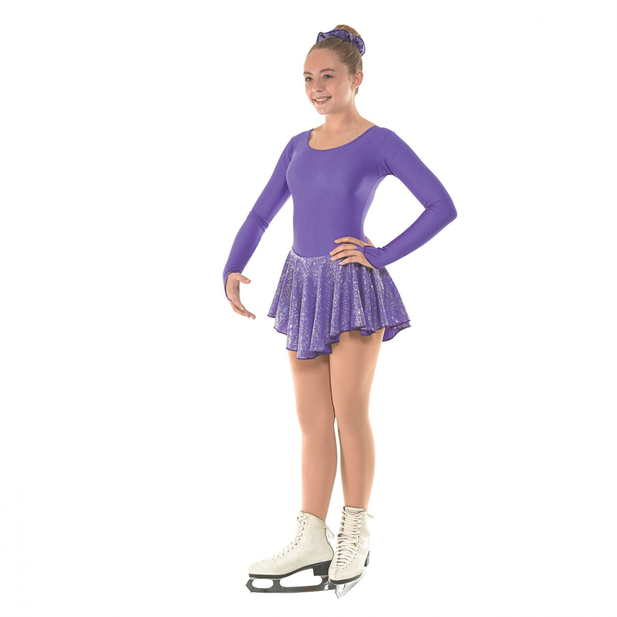 Holographic Splash Ice Skating Dress by Tappers & Pointers - Size - 4-6 yrs / Purple - Clothing > Figure Skating Dresses