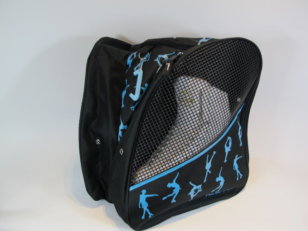 Ice H Skate Backpack Style Glitter Print Carry Bag - Skater - Blue Glitter Print - Accessories > Skate Bags