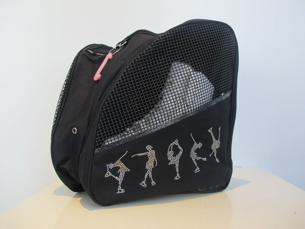 Ice H Skate Backpack Style Rhinestone Carry Bag - 4.2 Clear Crystal Skaters - Accessories > Skate Bags