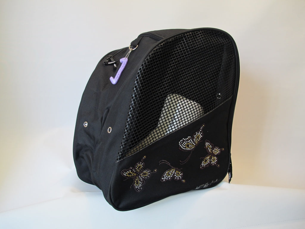 Ice H Skate Backpack Style Rhinestone Carry Bag - 4.4 Multicoloured Crystal Butterfly - Accessories > Skate Bags