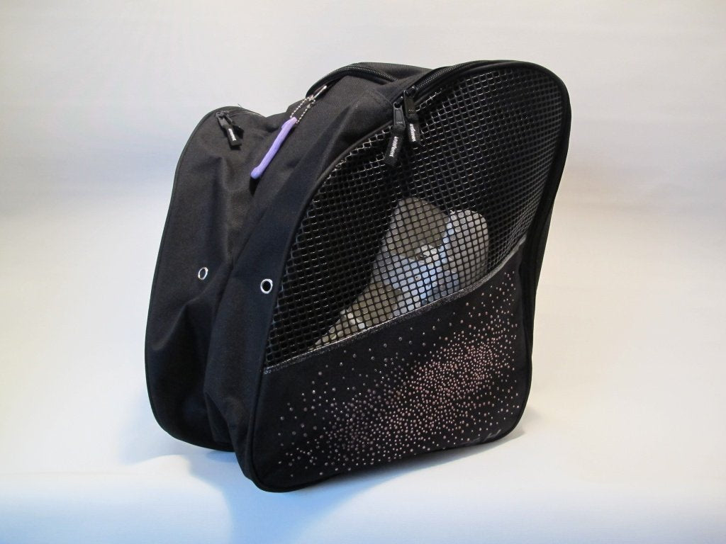 Ice H Skate Backpack Style Rhinestone Carry Bag - 4.6 Pale Pink Spray - Accessories > Skate Bags