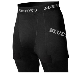 Blue Sports Compression Jill Short with Pelvic Protector - Senior