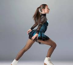 12925 Mondor Ice Skating Dress in Turquoise and Black