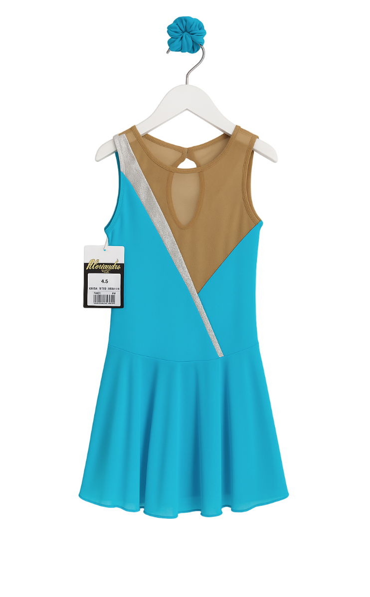 Intermezzo 31411 Skating Dress in Turquoise - Clothing > Figure Skating Dresses