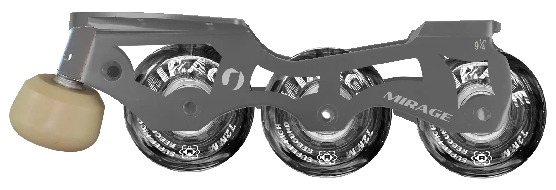 Jackson Atom Mirage Inline Off Ice Plates - Size 13 (226mm) / Black - Roller