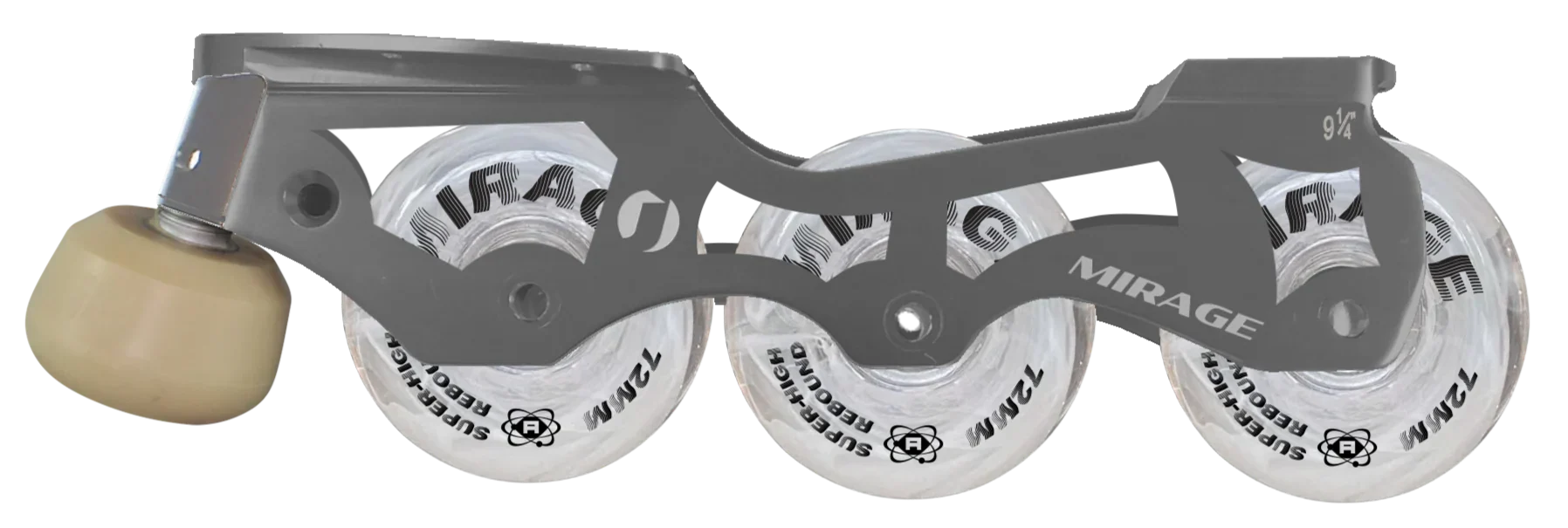 Jackson Atom Mirage Inline Off Ice Plates - Size 13 (226mm) / White - Roller