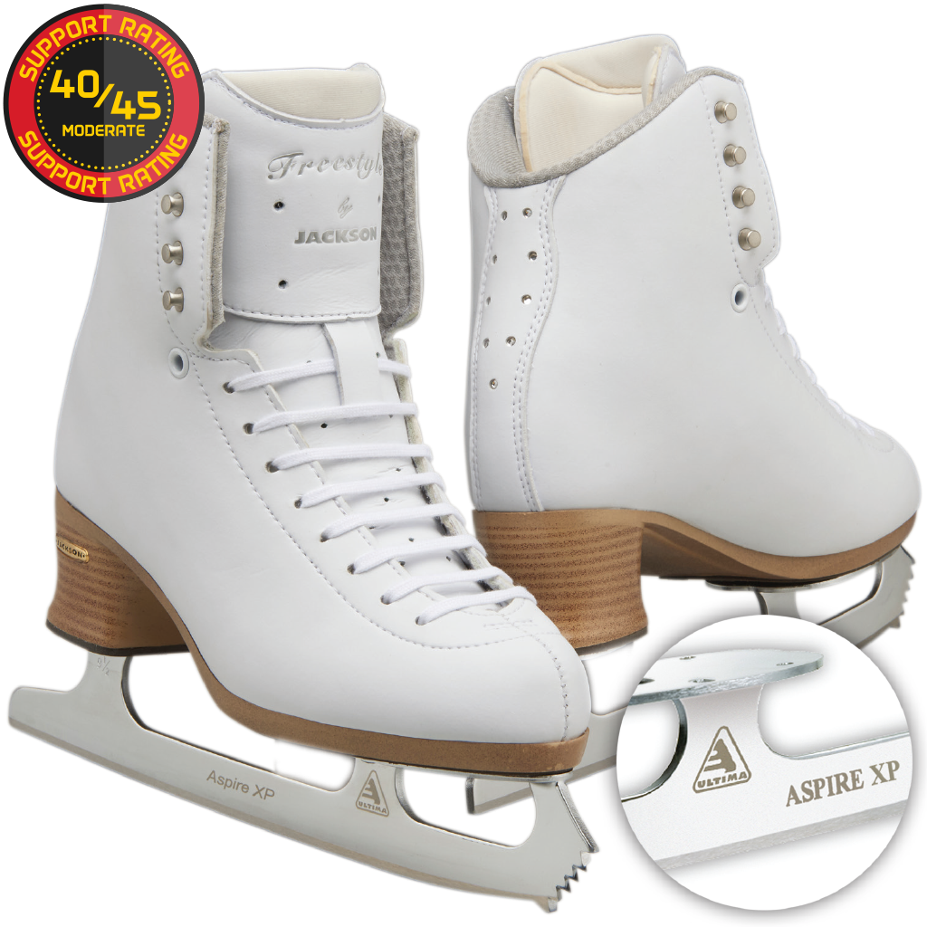 Jackson Freestyle FS2190 Skates (Aspire XP Blade) White Sizes 12uk - 5.5uk - UK 12 (junior) / R (A/B Fit) - Figure