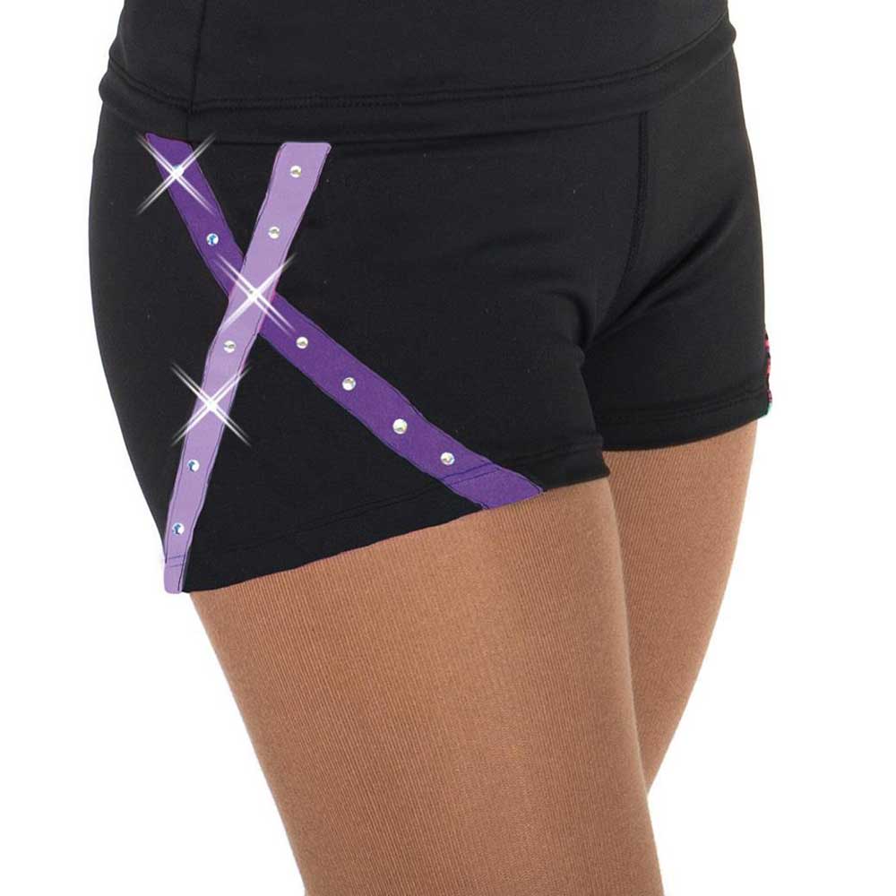 Jerry’s 456 X-Bling Skating Shorts in Purple - Age 8-10 - Clothing > Figure Skating Leggings