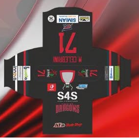 Dragons CCM Replica Away Jersey- Black