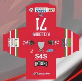 Dragons CCM Replica Alternate Jersey- Red