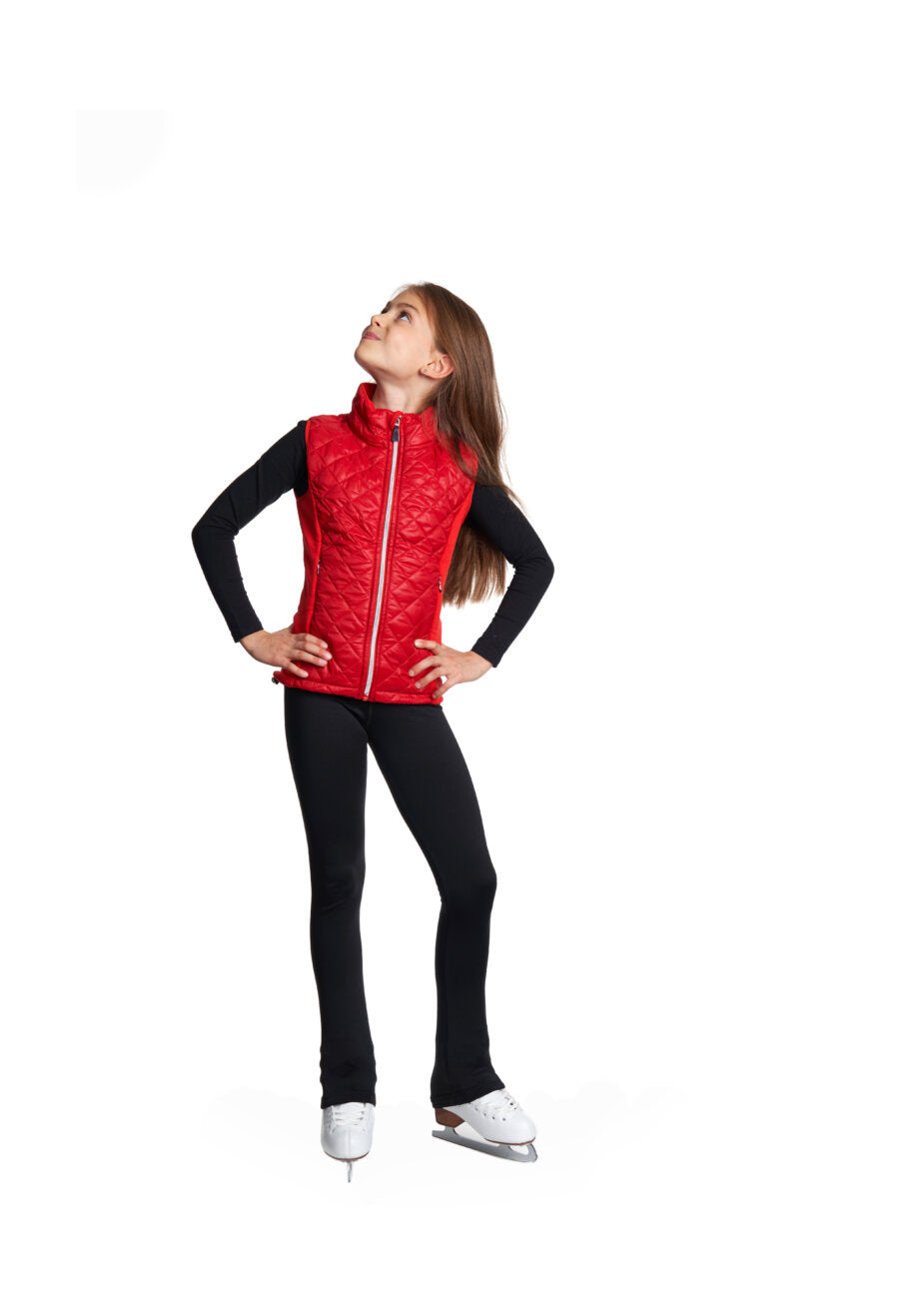 JIV Sport Fortis Skating Gilet in Red - 120cm (Child) - Clothing > Figure Skating Jackets