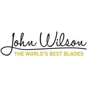 John wilson logo with elegant black cursive script and gold foil text beneath.