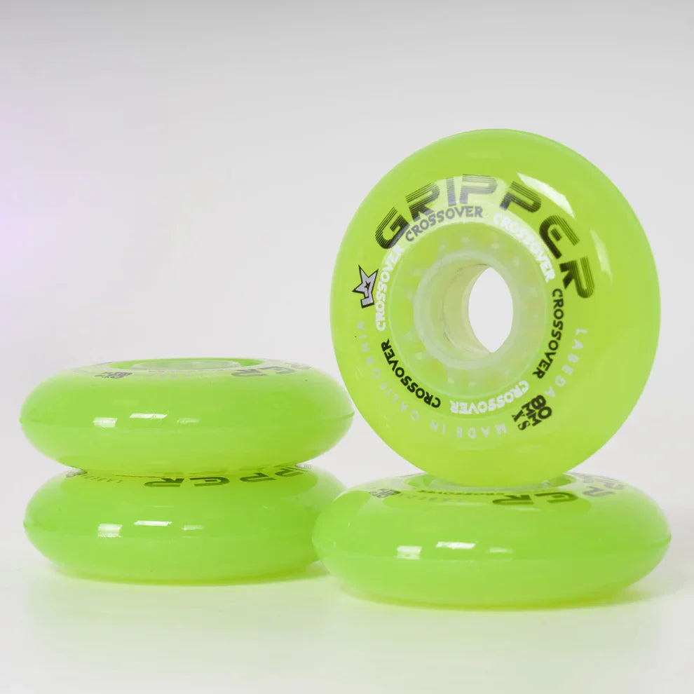 Labeda Gripper Inline Hockey Wheels- Indoor Pack of 4 - 80mm - Roller Skate Wheels