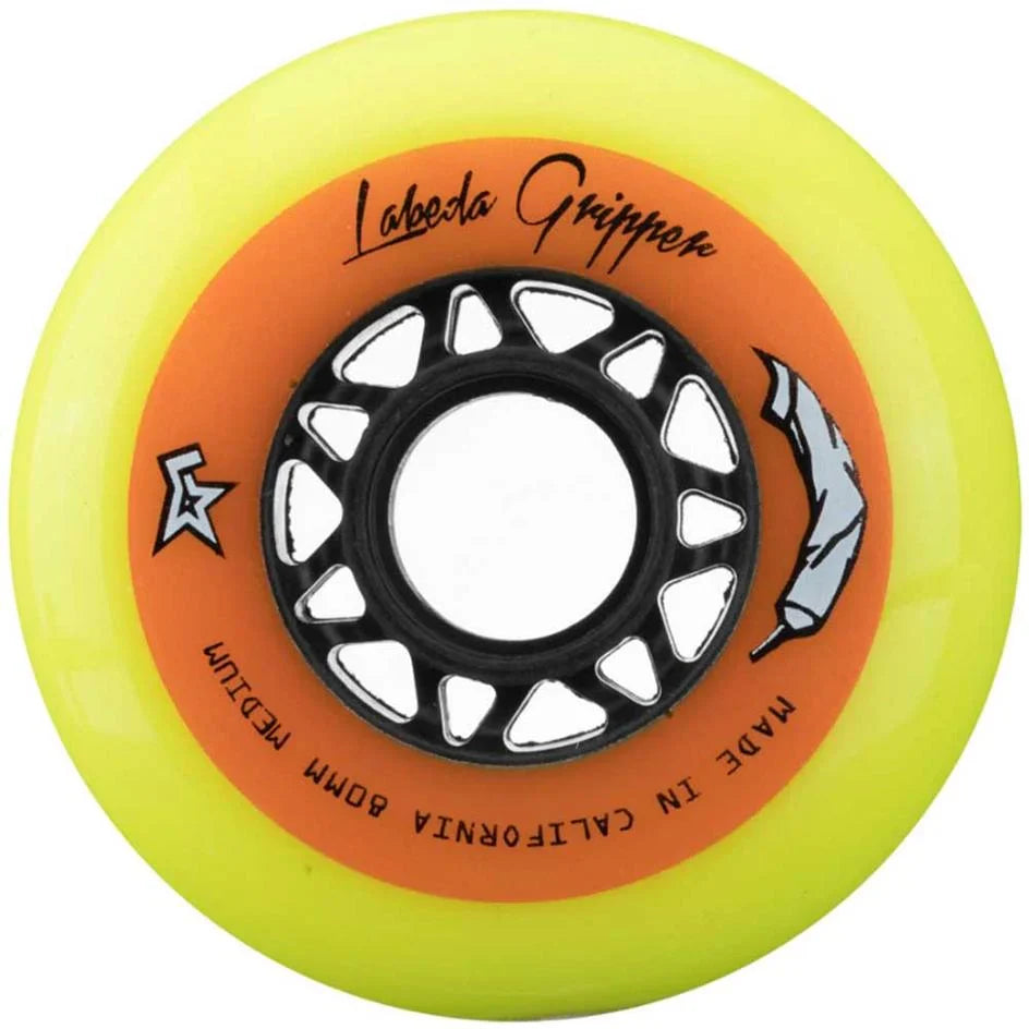 Labeda Gripper Inline Hockey Wheels- Medium Pack of 4 - 72mm - Roller Skate Wheels