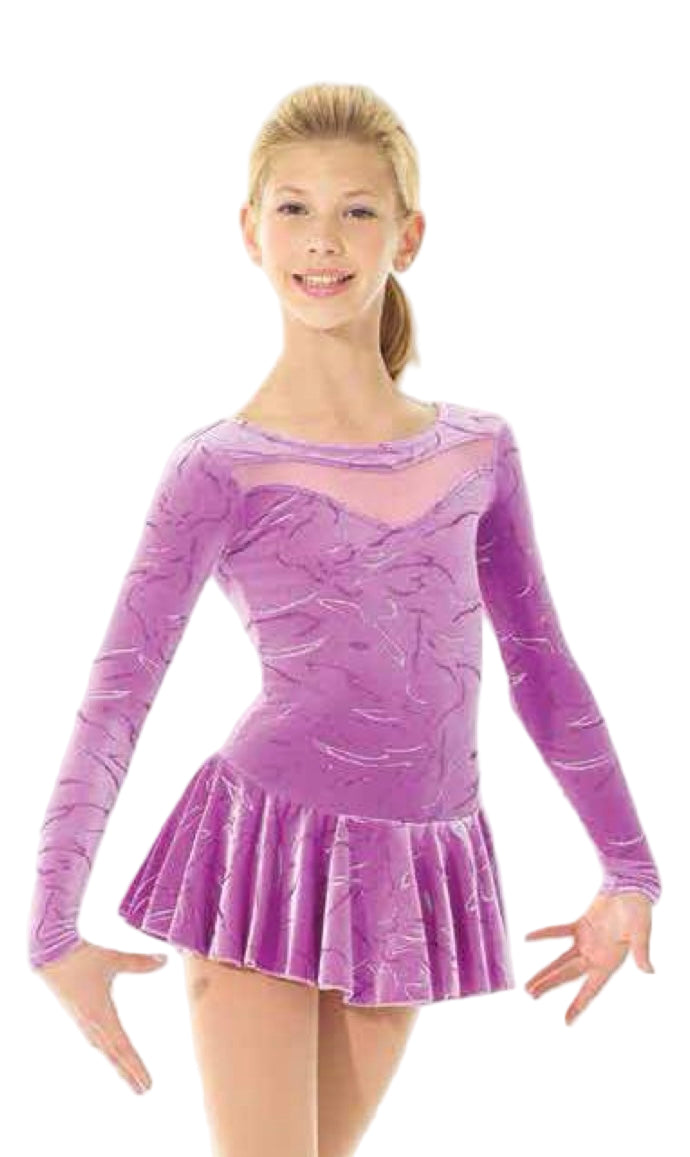 Mondor 2996 Violet Velvet Skating Dress - Clothing > Figure Skating Dresses