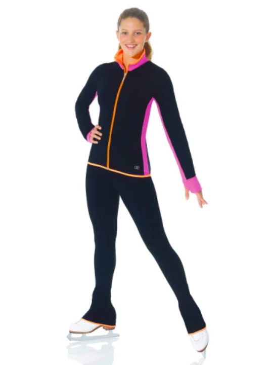 Mondor 4836 Colour Block Skating Jacket - Black with Pink / Adult Large - Jackets and Gilets