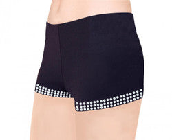 NY2 Sportswear Clear Rhinestone Skating Shorts - Clothing > Figure Skating Leggings