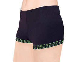 NY2 Sportswear Green Rhinestone Skating Shorts - Clothing > Figure Skating Leggings