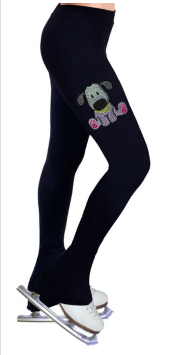 NY2 Sportswear Rhinestone Leggings - Rhinestone Puppy 2 R288 / Child XS - Clothing > Figure Skating Leggings
