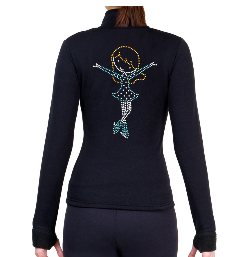 NY2 Sportswear Rhinestone Skating Jacket - Blue Skater Girl - R404TQ / Child Medium - Clothing > Figure Skating Jackets