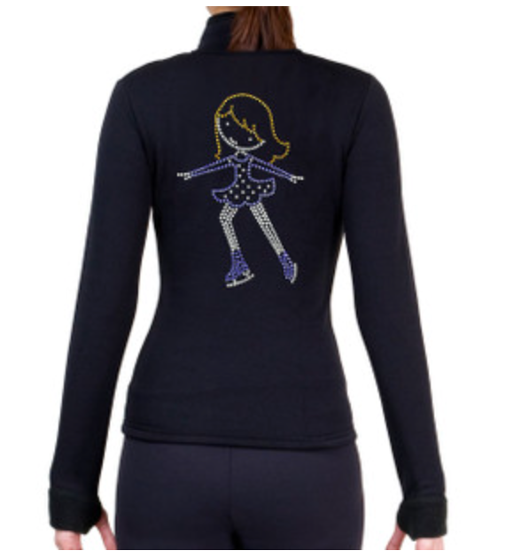 NY2 Sportswear Rhinestone Skating Jacket - Purple Skater - R402LP / Child Medium - Clothing > Figure Skating Jackets