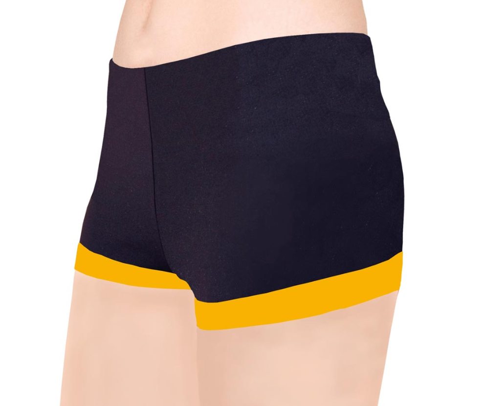 NY2 Sportswear Skating Shorts with Gold Cuff - Adult Extra Small - Clothing > Figure Skating Leggings