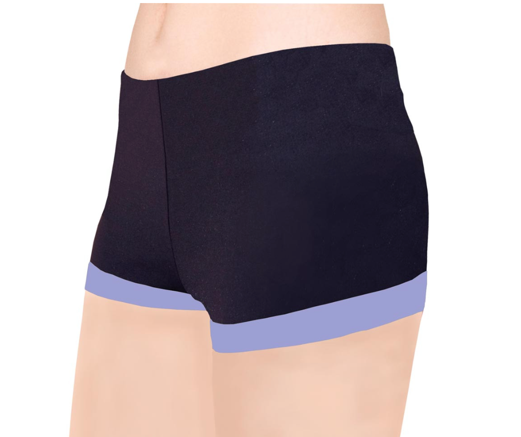 NY2 Sportswear Skating Shorts with Lilac Cuff - Child XS - Clothing > Figure Skating Leggings