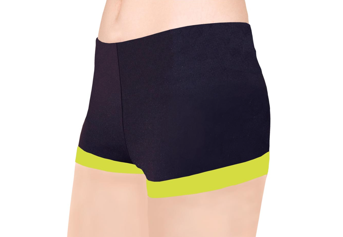 NY2 Sportswear Skating Shorts with Lime Cuff - Child Large - Clothing > Figure Skating Leggings