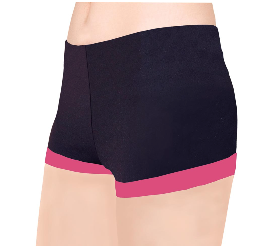 NY2 Sportswear Skating Shorts with Pink Cuff - Clothing > Figure Skating Leggings