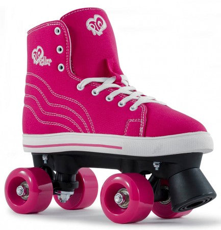Rio Roller Canvas Quad Skates - Pink Size UK3 - Roller Skates > Quad Skates