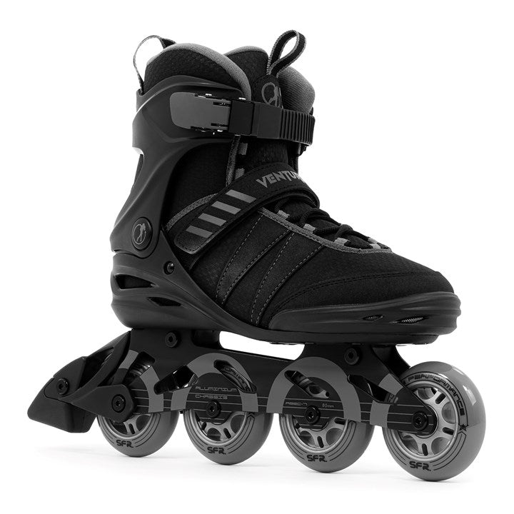 SFR Venture Pro Inline Skates - Sizes 3uk - 11uk - Black / UK 5 - Quad & Inline Skates