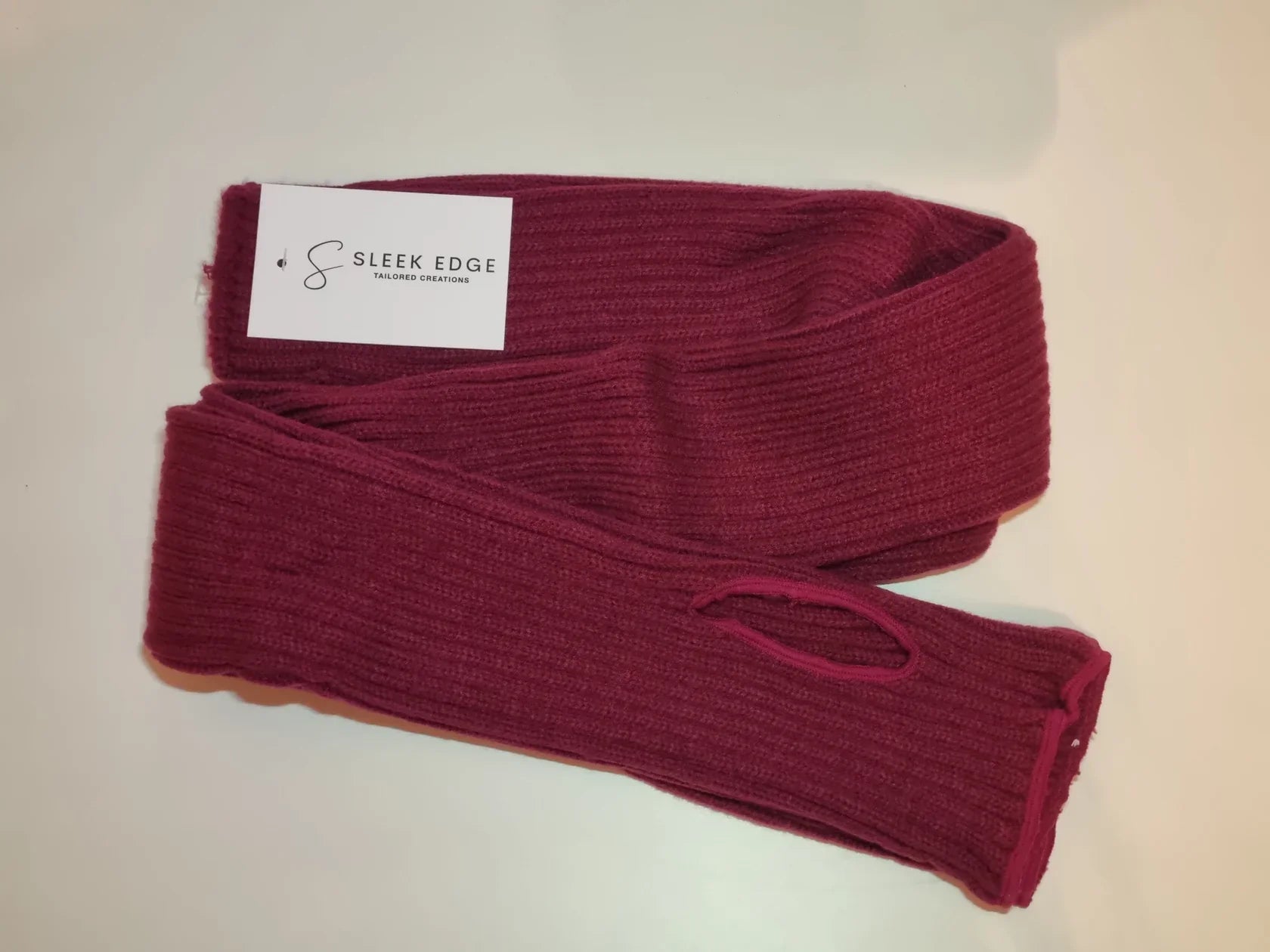 Sleek Edge AB Crystal Studded Skating Leg Warmers - 90cm Burgundy - Accessories > Figure Skating Training