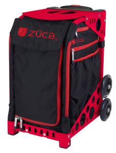 ZÜCA Rolling Skate Bag Black XO with Red Trim - Insert Only