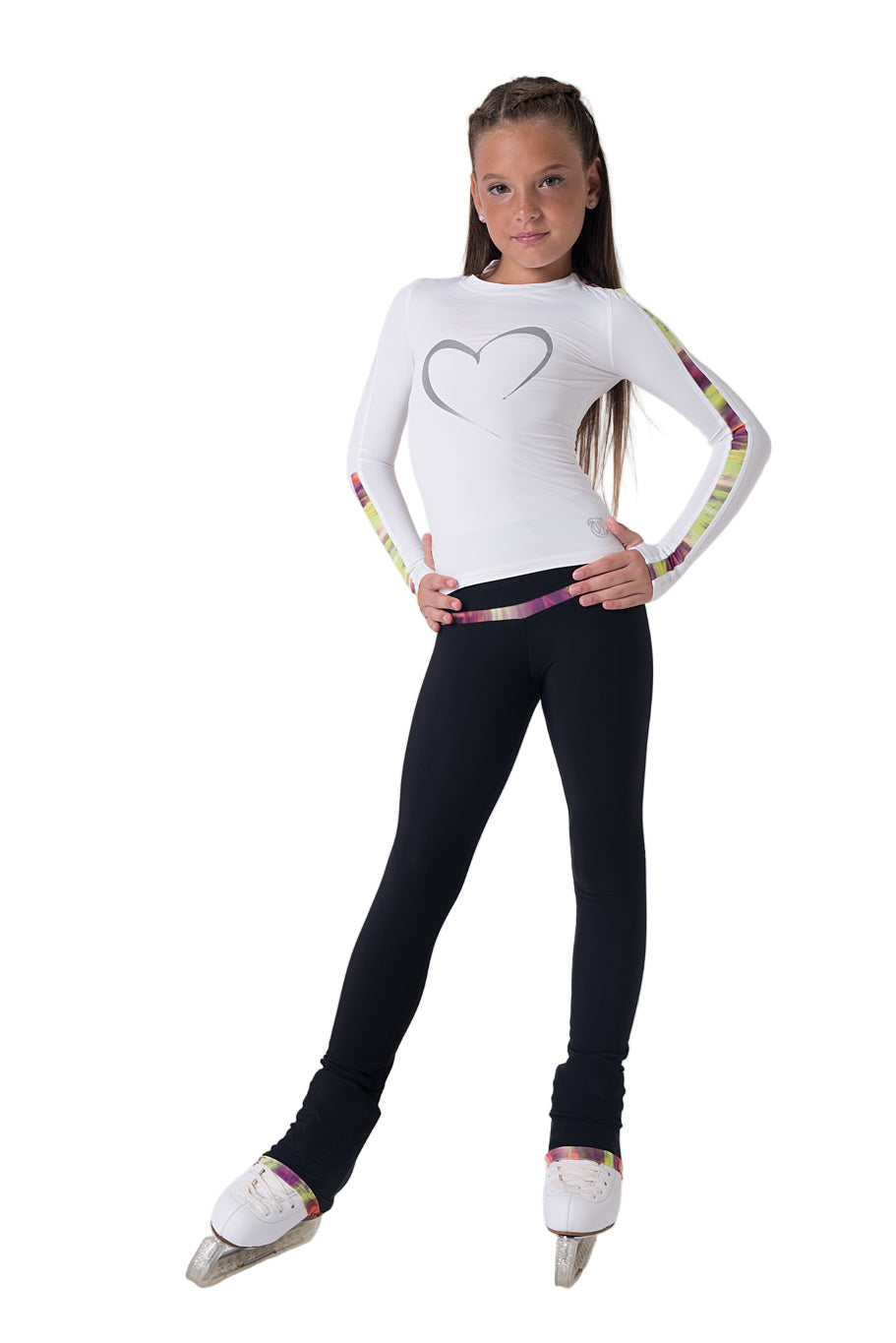 Thuono Black Collection Leggings - Black/Wild Violet - Clothing > Figure Skating Leggings