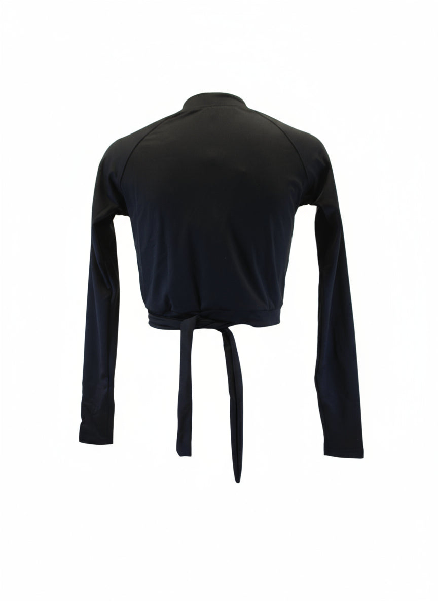 Jiv Sport Violin Ice Skating Wrap Jacket in Black