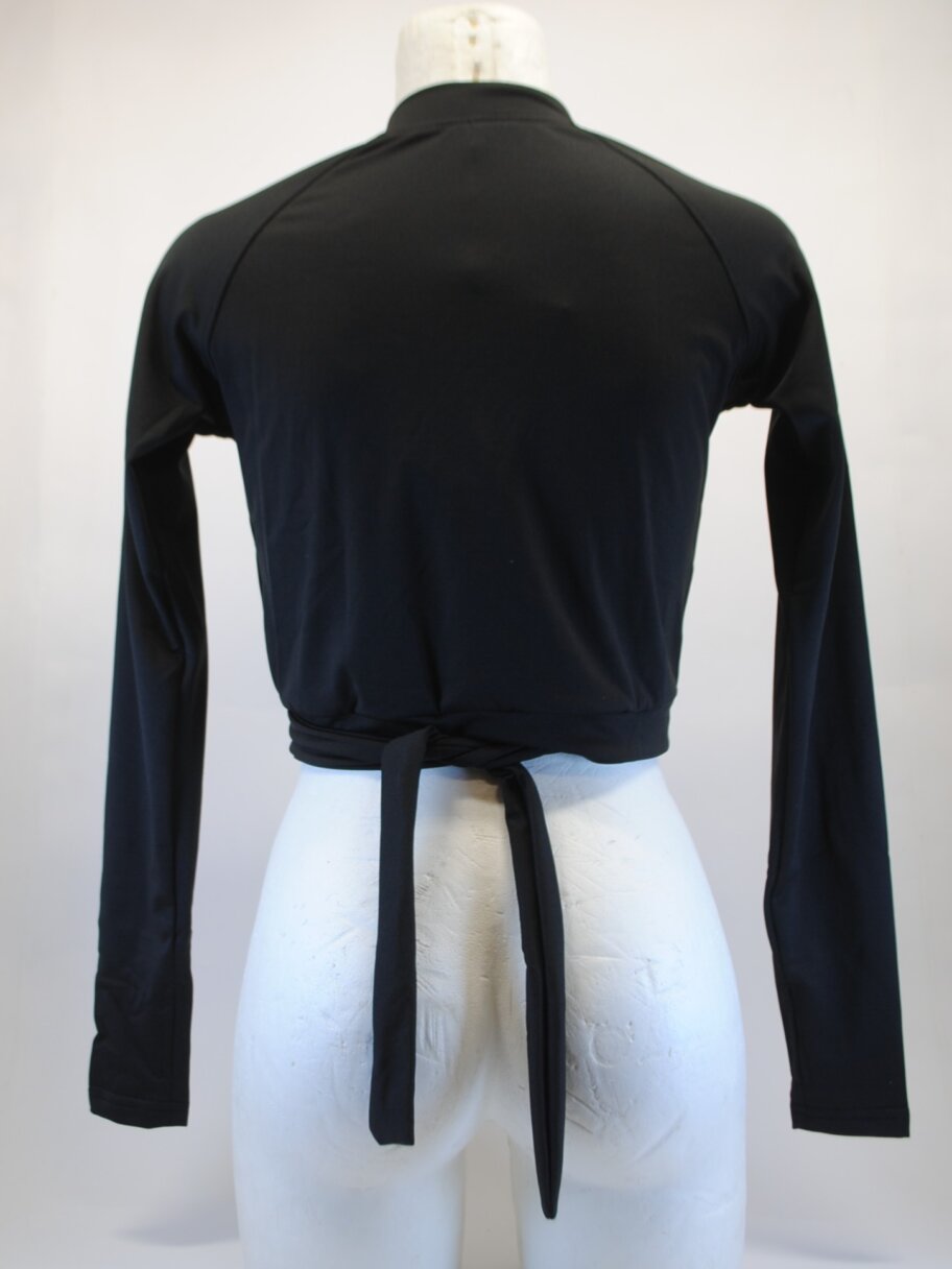 Jiv Sport Violin Ice Skating Wrap Jacket in Black