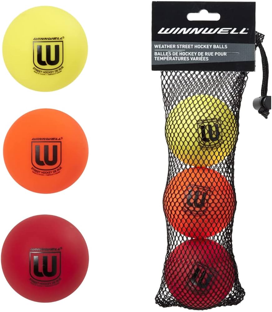 Winnwell Multi Weather Balls - 3 Pack - Ice Hockey Pucks & Balls