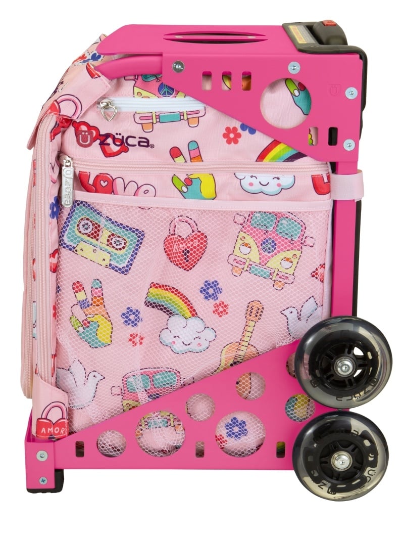 Zuca Rolling Skate Bag - Groovy Vibes with Lunchbox - Zuca Bags