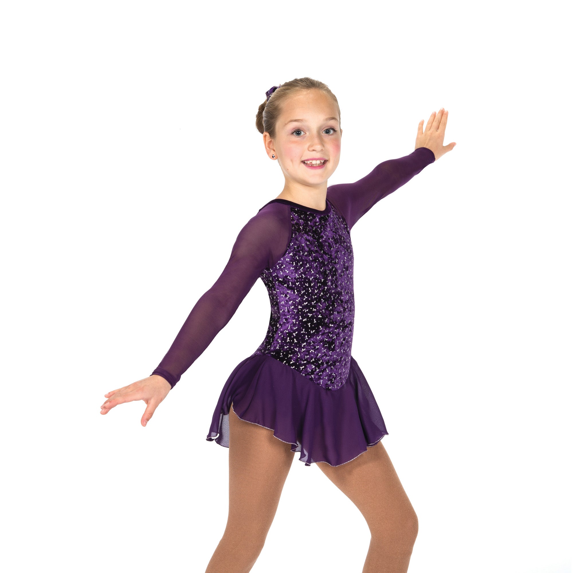 183 Diamond Chips Skating Dress in Deep Purple by Jerry's