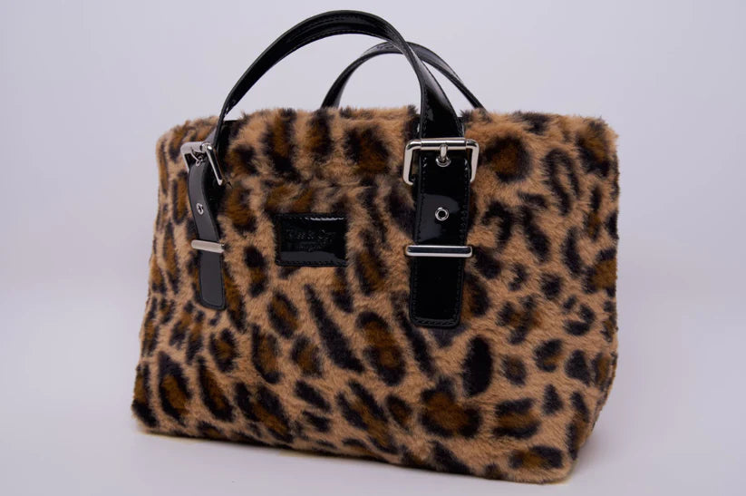 Kiss and Cry Fluffy Tote Bag - Leopard