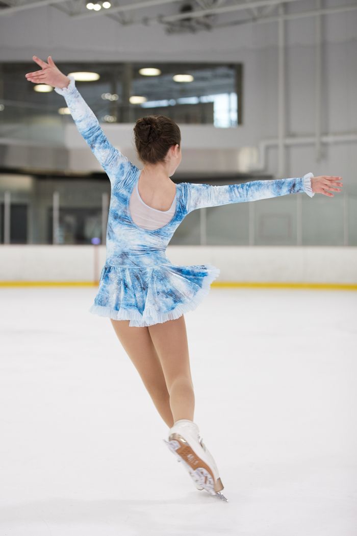 2739 Ice Skating Dress by Mondor in Aquamarine.