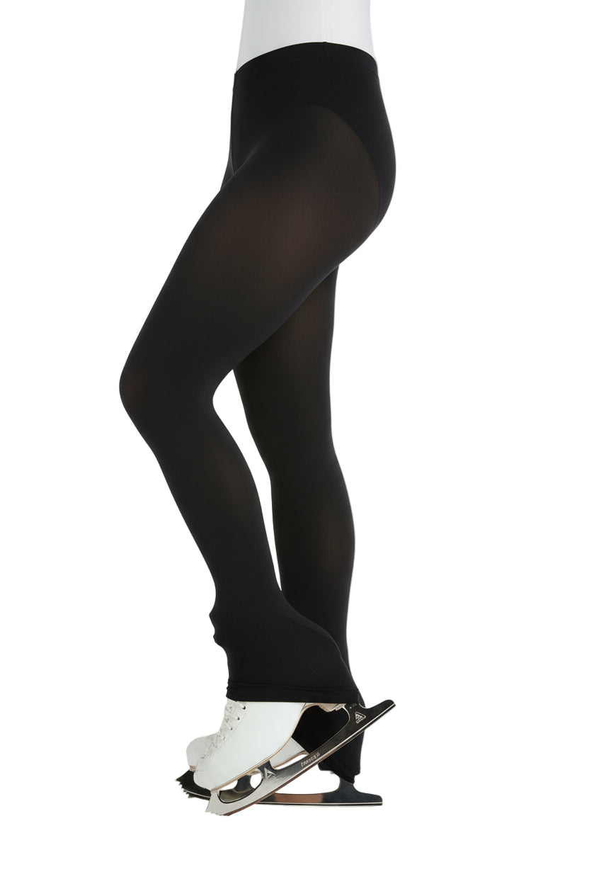 Mondor 3327 Performance Ultra Opaque Over Heel Skating Tights in Black