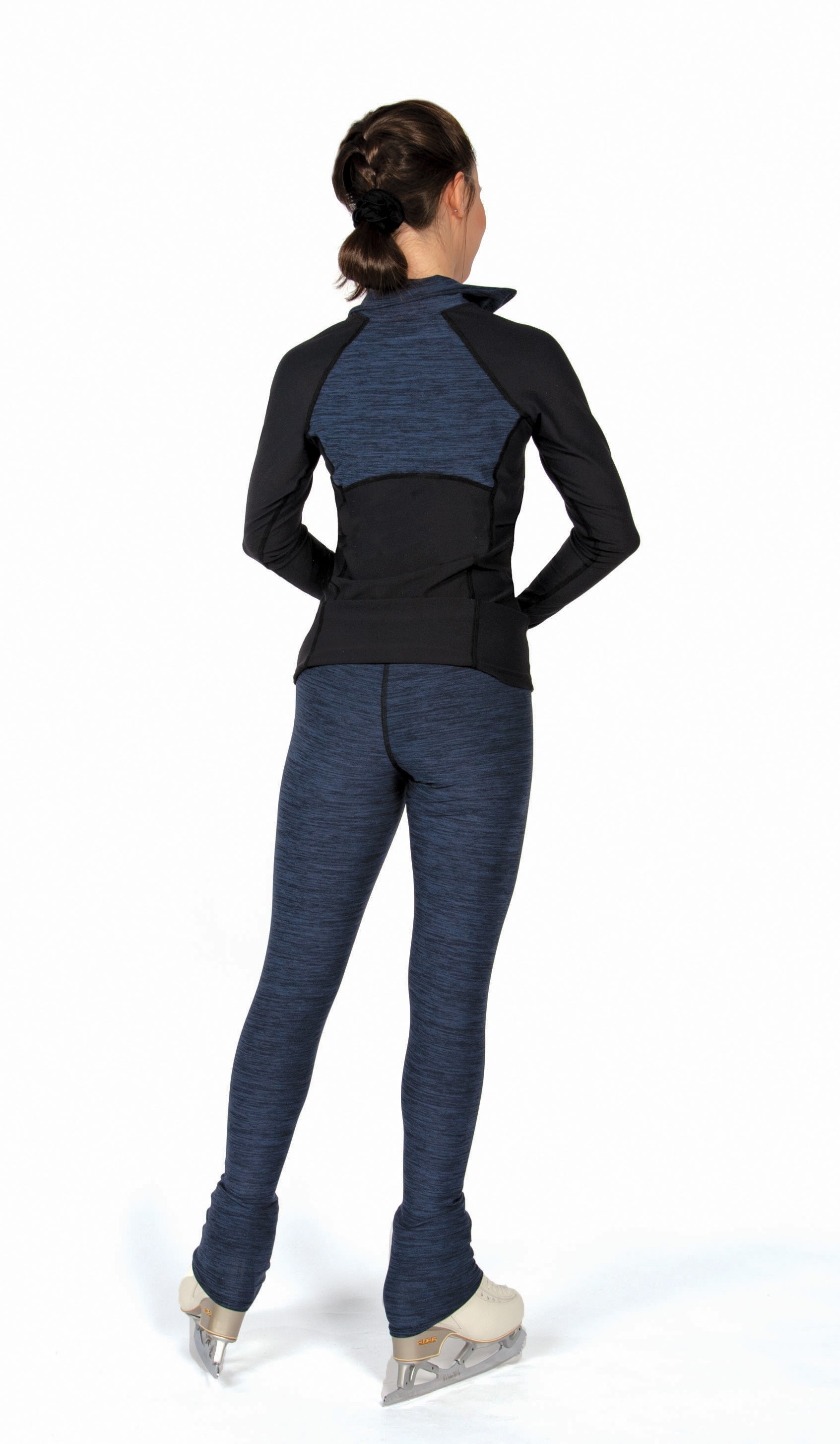 S108 Shadow Blue Core Marled Leggings by Jerry's