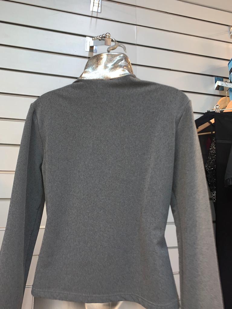 Copy of Agiva Fleece Lined Skating Jacket in Grey and Silver.